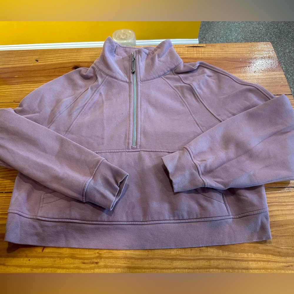 lululemon Half-Zip Funnel neck Scuba in velvet dust